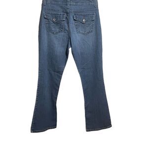 NINE WEST Bootcut Denim Blue Jeans Size 8 Arianna Back Pocket Flaps‎ 33x31